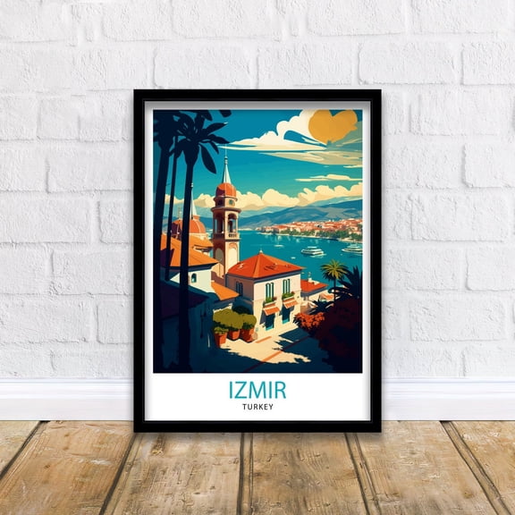 Izmir Turkey Travel Coastal City Art Print