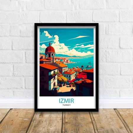 Izmir Turkey Travel Printizmir Wall Art Turkey Illustration Travel Izmir Home Decor Gift For Travelers