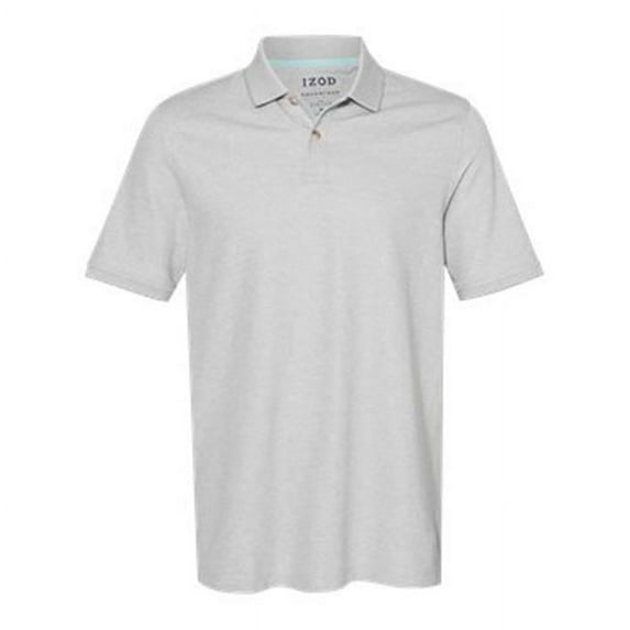 Izod B14498585 Advantage Performance Sport Shirt, Light Grey Heather - Large