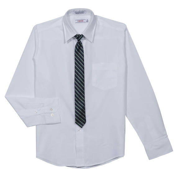 Izod Boys Long Sleeve Shirt & Tie Set (8