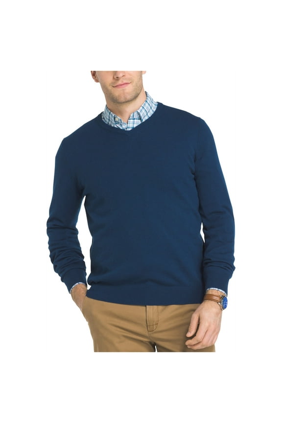 Fieldhouse Men's Cotton V-Neck Pullover Sweater (Small, Estate Blue)