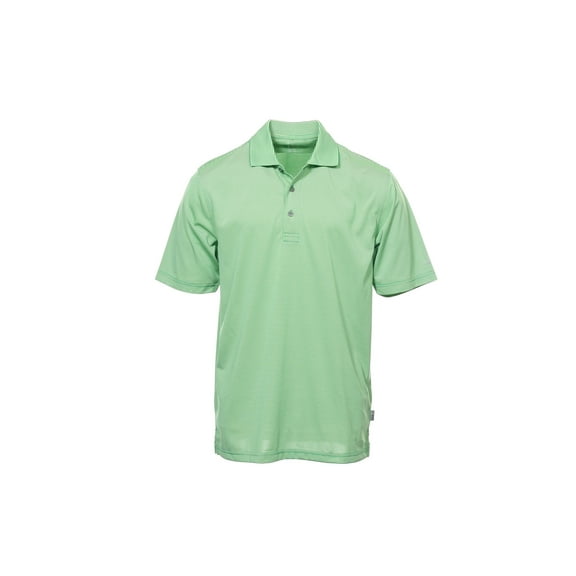Izod Golf Green Micro Striped Polo Shirt Golf , Size Small