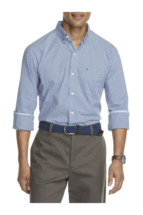 Men's Advantage Performance Gingham Long Sleeve Button Down