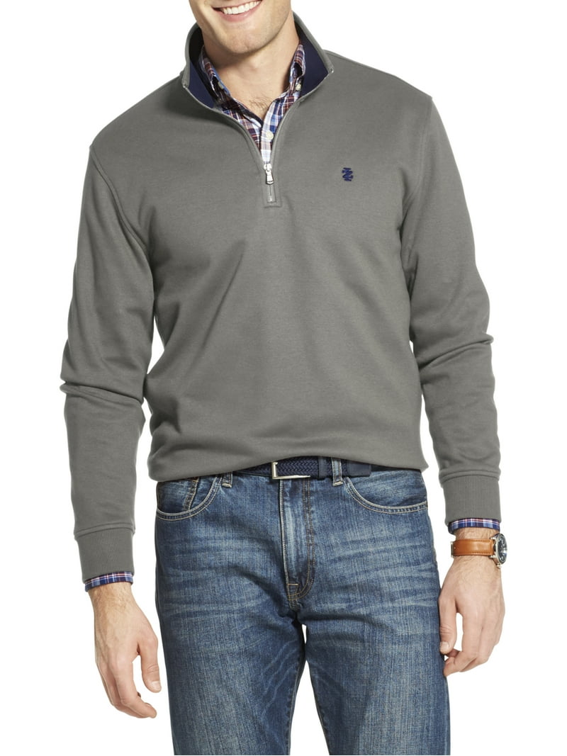 Izod men's Advantage Performance Quarter Zip Sweater Soft Fleece