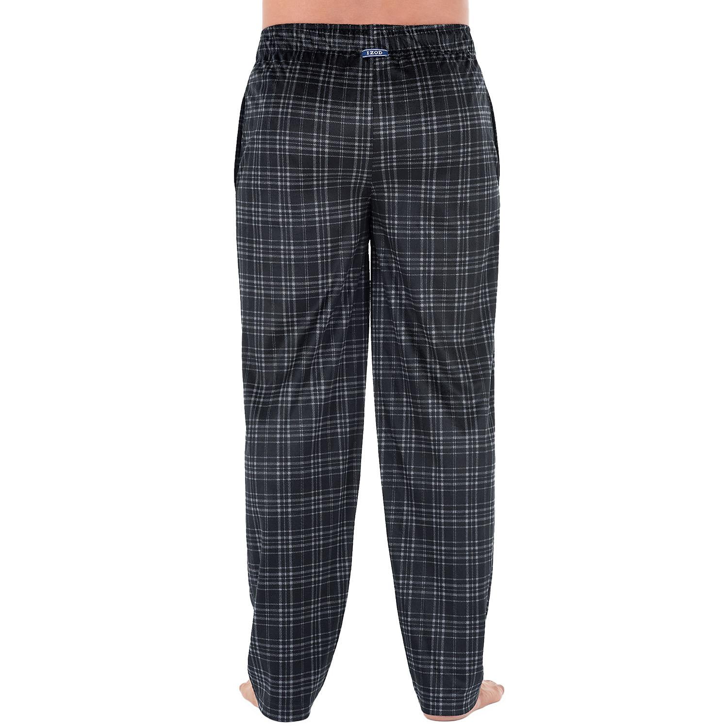 IZOD Men's Micro Fleece Pajama Pant in Black, Size XX-Large