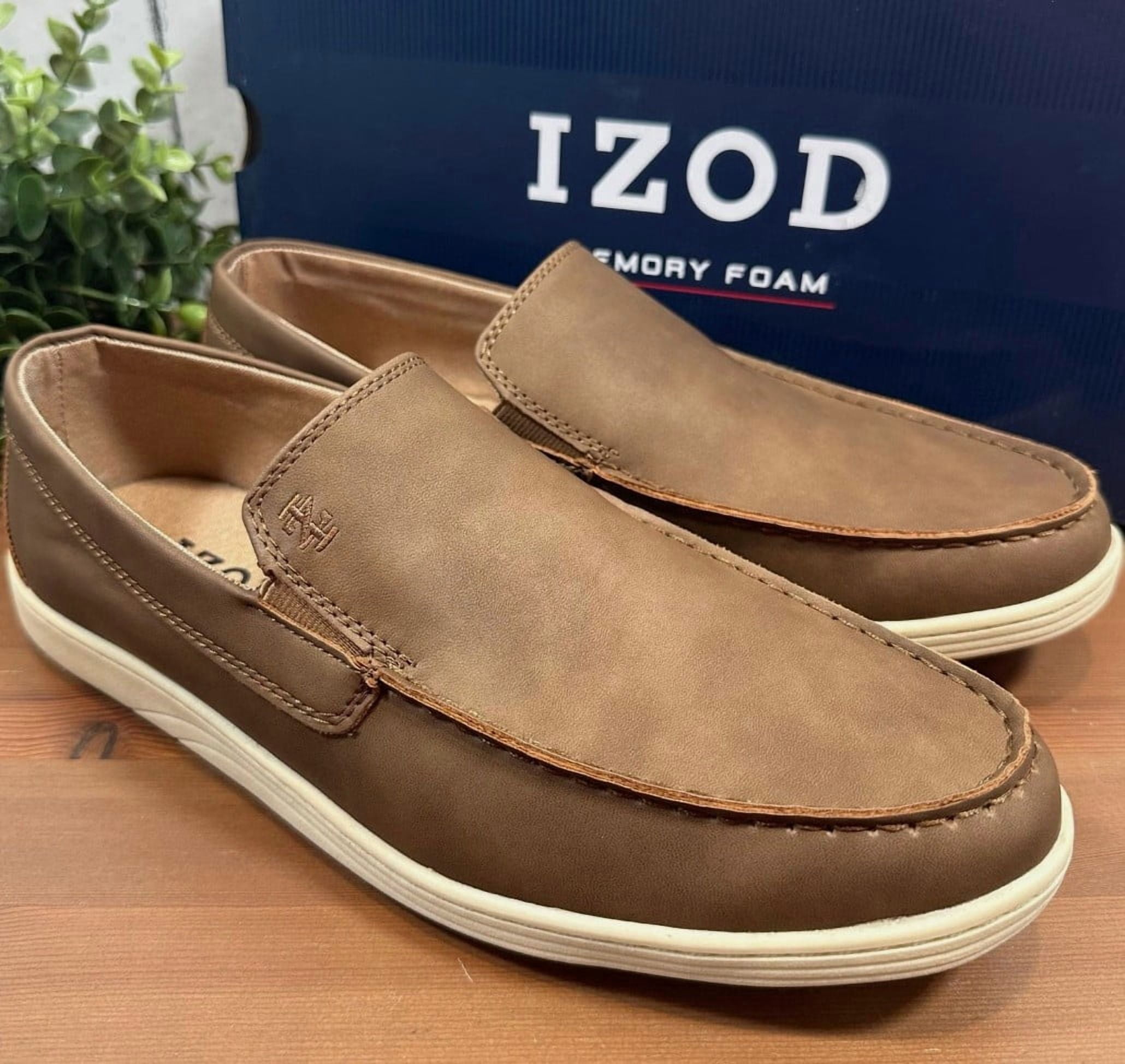 IZOD Seapoint Tan Slip On Casual Loafers Men\'s Size 10.5 New With Box IZOD Seapoint Loafers Mens 10.5 M Tan Slip On | Mercari main image 3
