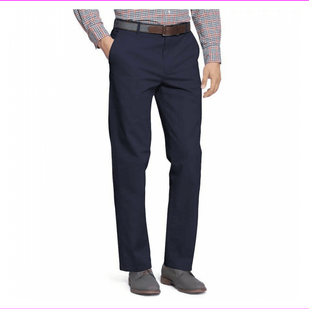 Izod Men's Soft Straight Fit Saltwater Stretch Chinos Pants 34X29/Cadet ...