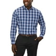 thumbnail image 1 of Izod Men’s Soft Wash Essentials Button-Up Shirt, Blue Multi Large 16-16.5 32-33, 1 of 5