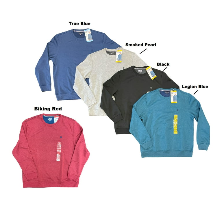 Izod Men s Sportflex Crew Neck Super Soft Pullover Fleece Sweatshirt True Blue XL Walmart