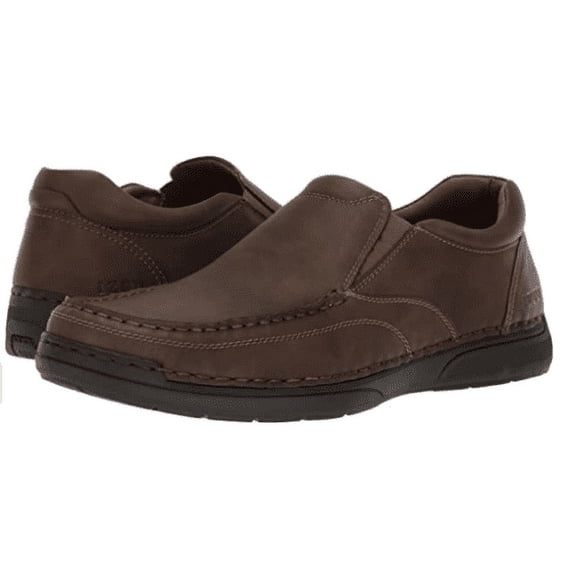 Izod Men's Thomas Memory Foam Slip On Shoes Lightweight Loafers Brown