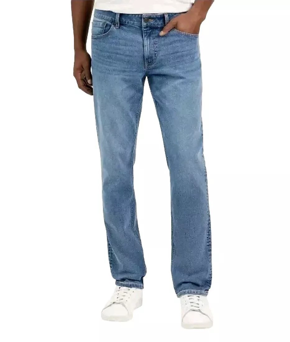 Izod Saltwater Men Straight Fit Stretch Jeans (Blue, 32x30) - Walmart.com