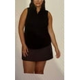 thumbnail image 1 of Izod Women’s Performance Sleeveless Zip Mock Neck, Black, Large, 1 of 5