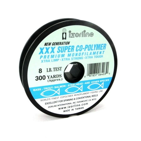 Izorline International Inc. Izorline "XXX Super Co-Polymer" Clear and Hi-Vis Yellow and Smoke