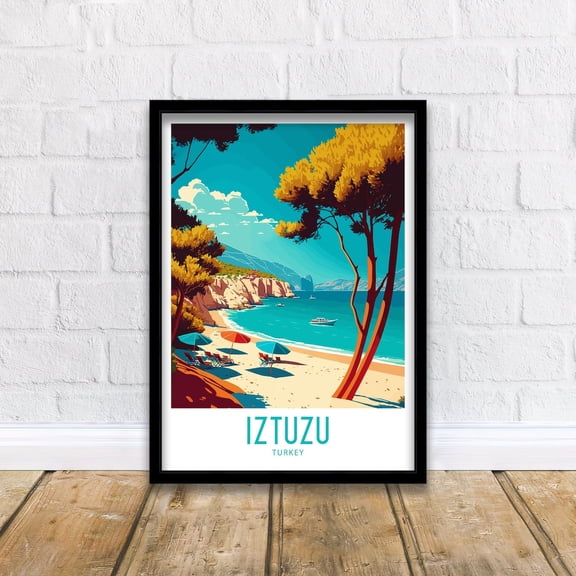 Iztuzu Turkey Travel Portrait Decor Unframed Paper Print