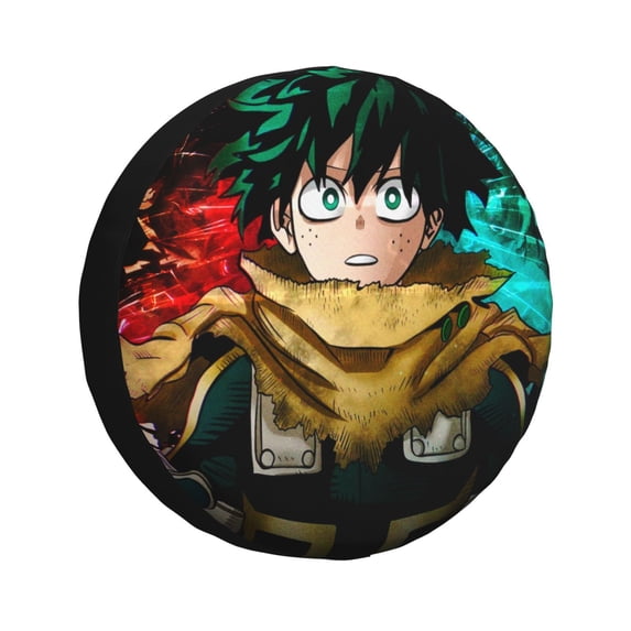 Izuku Midoriya My hero Academy Spare Tire Cover Waterproof Dust-Proof Universal Wheel Tire Cover Protector Accessories 14" 15" 16" 17"