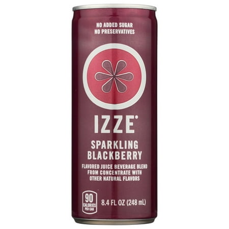 Izze Can Sparkling Juice Blackberry, 8.4 Fl Oz