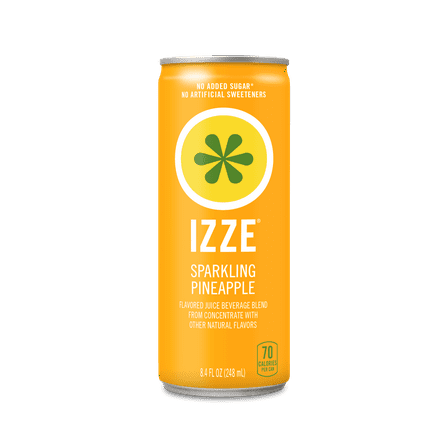 Izze Can Sparkling Juice Pineapple, 8.4 fl oz can