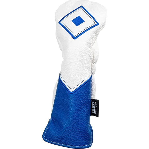 Izzo Golf Premium Hybrid Club Headcover - White/Blue
