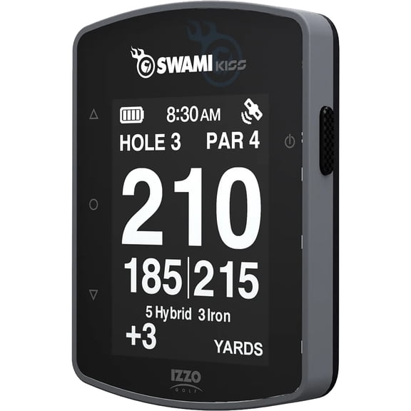 Izzo Golf Swami KISS 2.0 Golf GPS Rangefinder - Grey, Ultra-Compact w/ Magnetic Cart Mount