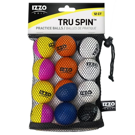 Izzo Golf Tru-Spin Soft Flight Practice Balls, 12 Count