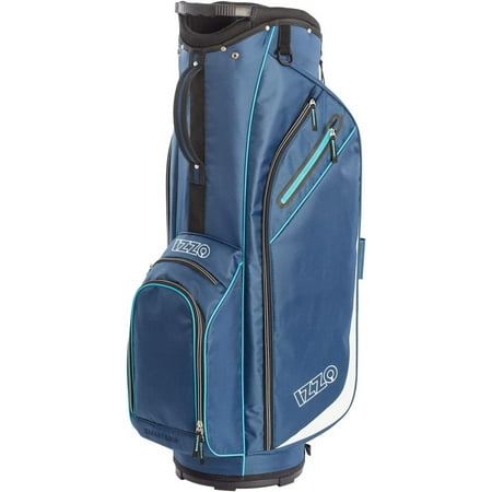 IZZO Golf Ultra-Lite Golf Cart Bag With Single Strap & Exclusive Features, Navy Blue/Light Blue, 35’’ x 14’’ x 11’’
