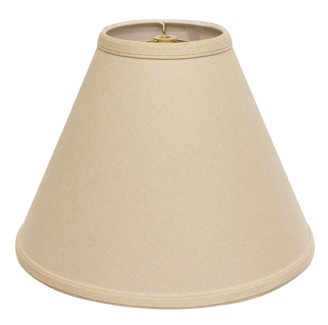 Izzovium 19in Bottom Beige Fabric Lampshade, 13in Height Hardback Cone with Washer Fitter for Tables