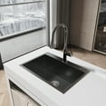 thumbnail image 1 of Izzovium 27"x19" Single Bowl Black Stainless Steel Kitchen Sink, Overmount Handmade Design with US Standard Drain and Hook, 304 Gauge 20 Steel, Sound Absorbing & Fingerprint Resistant, 1 of 8