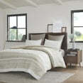 thumbnail image 1 of Izzovium 3-Piece Cotton Comforter Set, Taupe Full/Queen with Chenille Tufting, OEKO-TEX Certified Bedding, 1 of 14