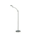 thumbnail image 1 of Izzovium 54" Silver Metal Task Floor Lamp, Integrated 6W LED 2700K, Adjustable Head Design, 1 of 4