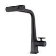 thumbnail image 1 of Izzovium Matte Black Kitchen Faucet with Temperature Display, 15.75" Pull Down Sprayer, 3.8L/min Waterfall Flow, 3 Modes (Stream/Spray/Rain), Single Handle for Modern Sink, 1 of 8