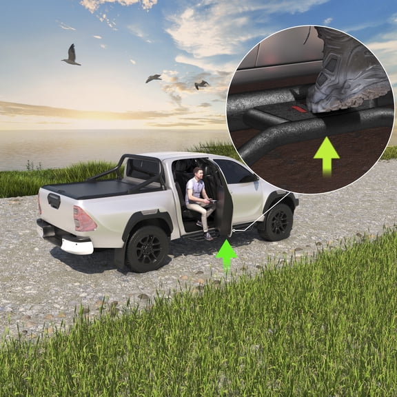 Izzovium Side Steps Running Boards for Toyota Tacoma Double Cab 2024-2025
