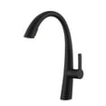 thumbnail image 1 of Izzovium Stainless Steel Pull Out Kitchen Faucet, Single Handle High-Arc Matte Black Faucet with 1.5GPM Flow, 360° Rotation & Dual Spray Modes, 27.56" Hose for Easy Cleaning, 1 of 8