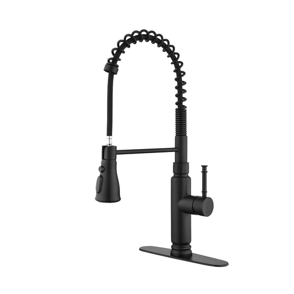 Izzovium Touch Kitchen Faucet with Pull Down Sprayer, 21in High Arc 360 Swivel Matte Black Stainless Steel Faucet, Motion Sensor & 3 Spray Modes