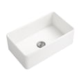 thumbnail image 1 of Izzovium White Farmhouse Sink 30x18x10 Inch Deep Apron Front Ceramic Kitchen Sink, Undermount Single Basin, Rustproof & Scratch-Resistant, Vintage Design, 1 of 5