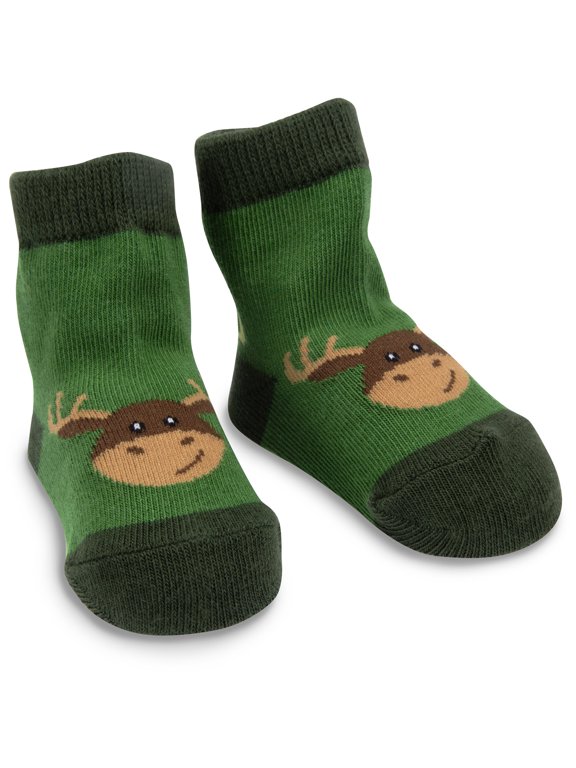 Company - Forest Green Moose - 0-12 Socks