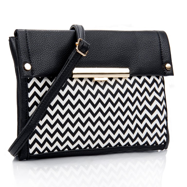 Women Black S-Wave Shoulder Bag