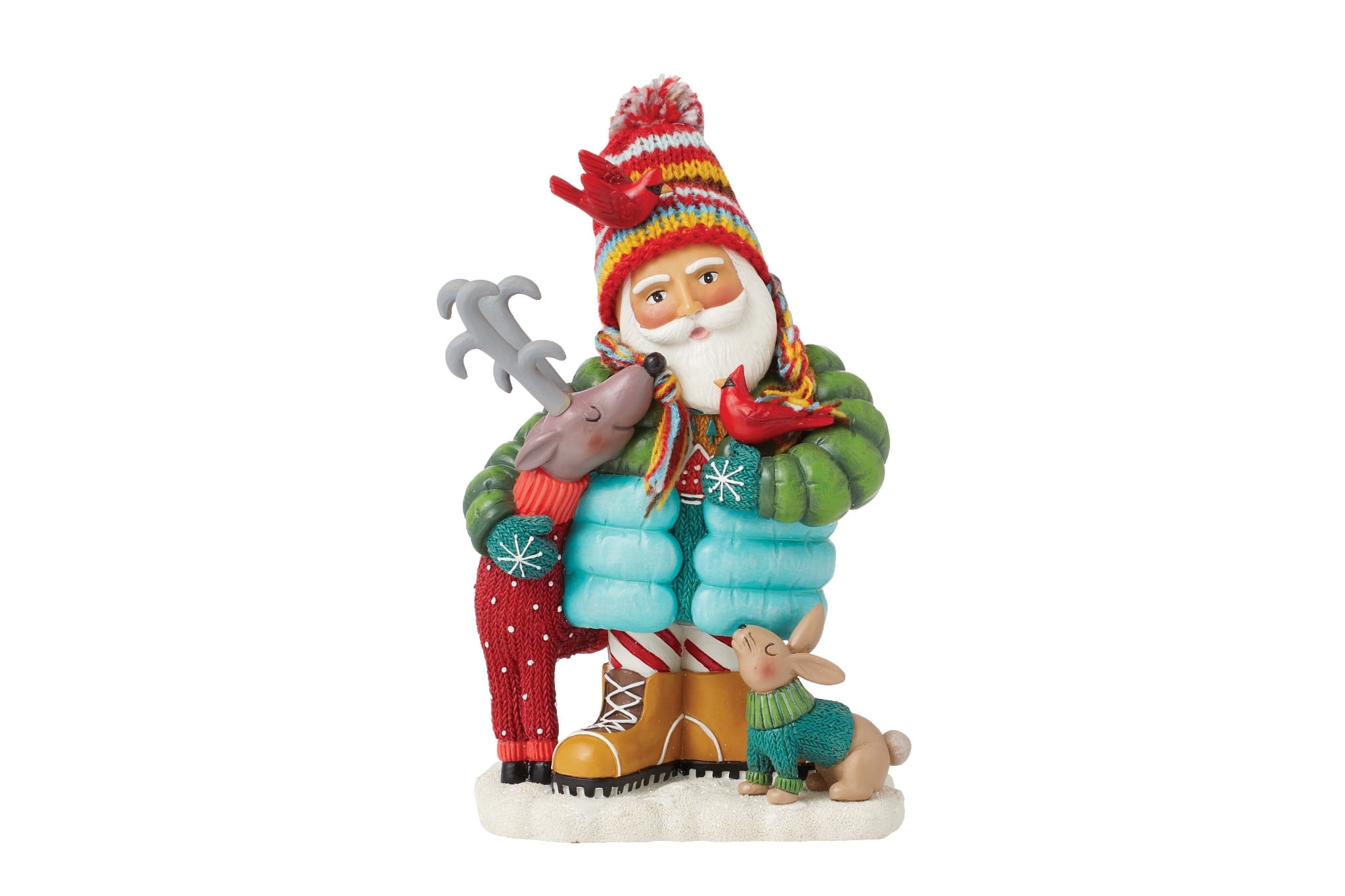 Enesco Izzy and Oliver Cozy and Warm Santa Christmas Figurine - Thumbnail 2