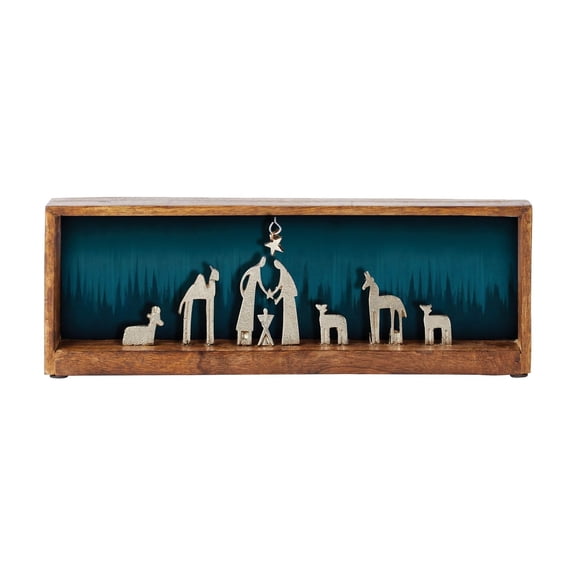 Enesco Izzy and Oliver Holy Night Christmas Nativity Multicolor Figurine 4.75in H