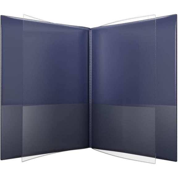 Izzy's Folder 6-Pocket (Navy Blue), Waterproof, Patented Tear-Resistant, Flexible Plastic, Proudly Made in USA, Binder Substitute