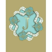 J 100 Pages 8.5" X 11" Monogram Notebook College Ruled Line Paper, Paperback
