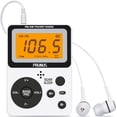 thumbnail image 1 of J-159 Pocket AM FM Radio Portable with Stereo Earphone, Battery Operated Radio by 2 AAA, Manual Preset, Large Screen, Lock Key Radios,Sleep Timer,Mini Radios,Digital(No Speaker), 1 of 4