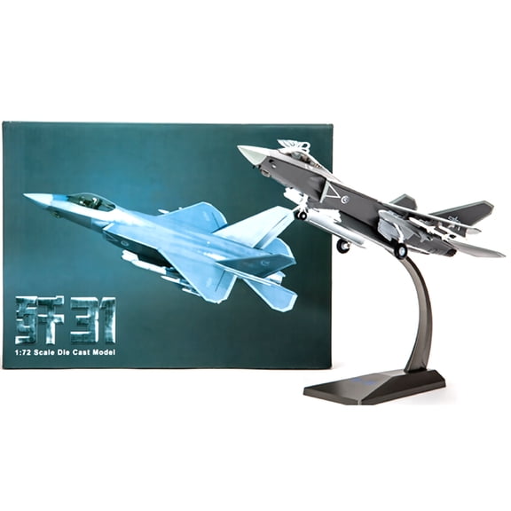 J-31 Falcon Stealth Fighter Model Children Leisure Gift Toy Alloy Aircraft for Display Collection APPLAYERR Spare Part