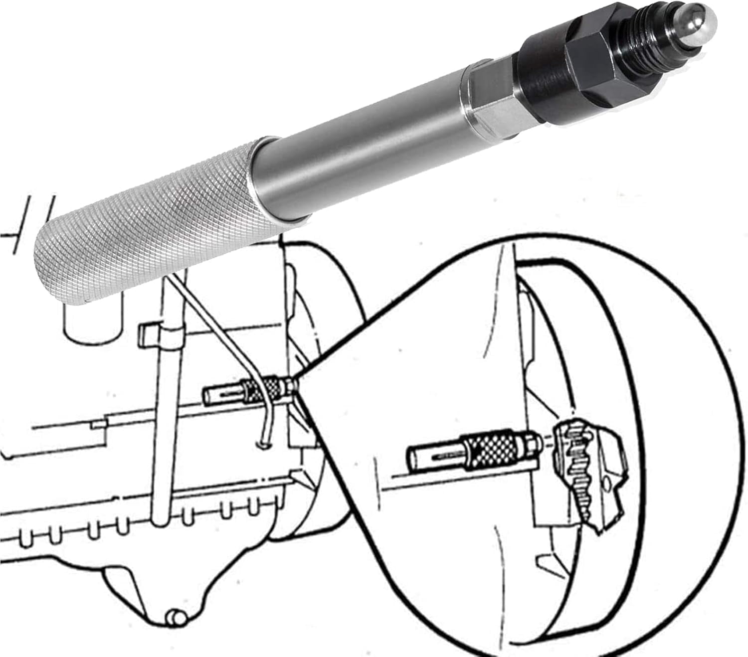 Timing Pin Fixture J-42083 Automatic Engine Timing Pin w/ Adapter For CAT 3200,3406,3408,C ...