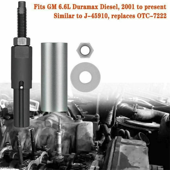 J-45910 Injector Tube Puller Driver Set Compatible with GM 6.6L Duramax Diesel 2001+, Replaces OTC 7222, 1 Set
