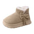 thumbnail image 1 of J-943 Khaki Ladies Winter Snow Boots Cute Bow Thick Sole Warm Velvet Casual Fashion Snow Boots, 1 of 8