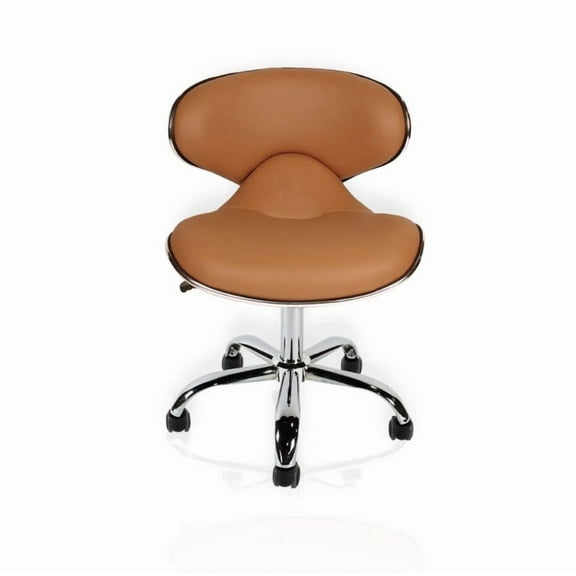 J&A Euro Pedicure Technician Stool 13" to 16" Adjustable Seat Height, Cappuccino