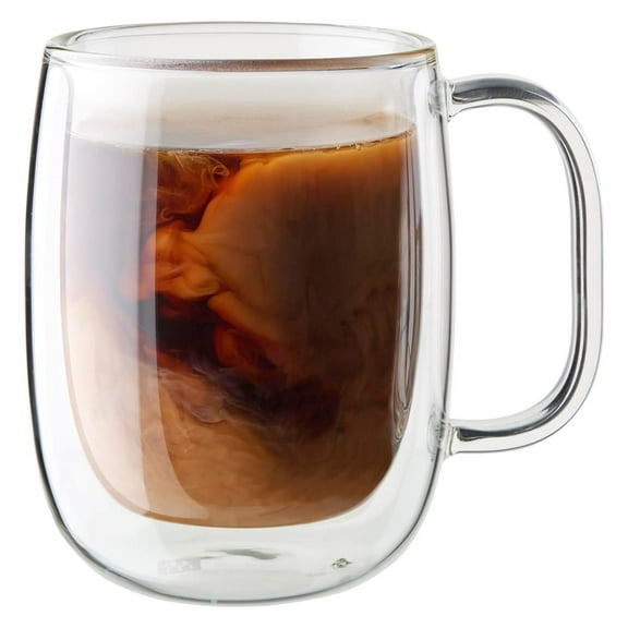 J.A. Henckels Double Wall Glass Coffee Mugs Set of 2