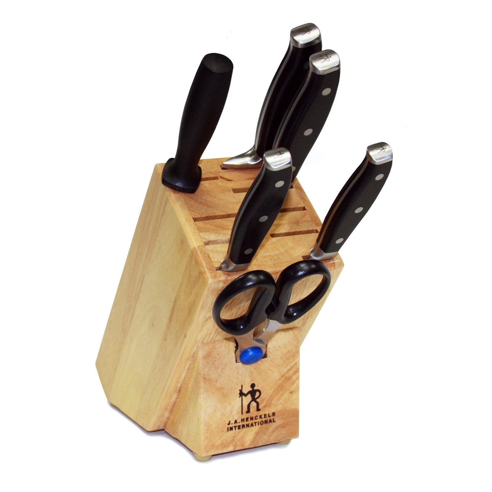 7-Piece German-steel Forged Knife Set with Wood Storage Block and