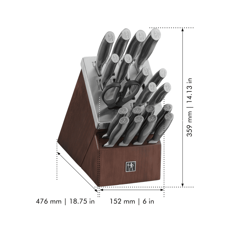 Graphite 20-Piece Self-Sharpening Knife Block Set