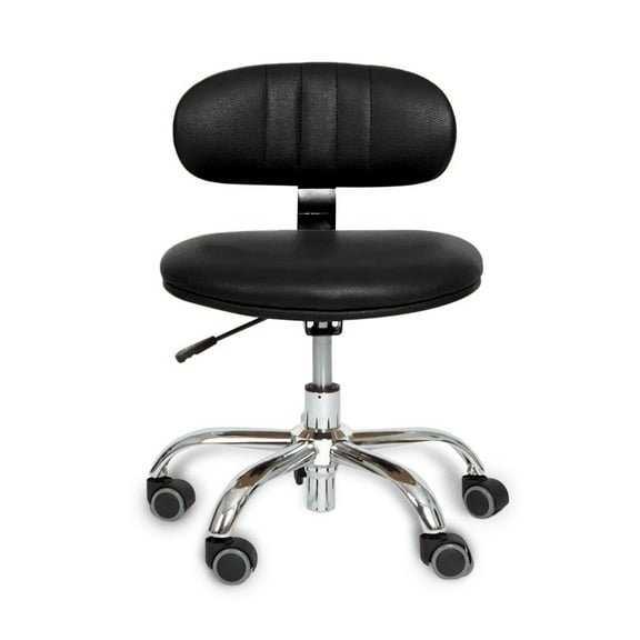 J&A Pedicure Stool 13" to 16" Adjustable Seat Height, Black